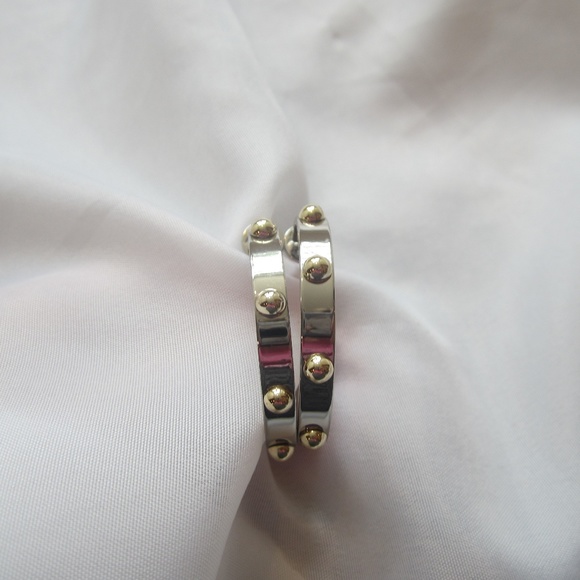 Tory Burch Jewelry - Tory Burch NWOT Studded Silver Stacked Earrings